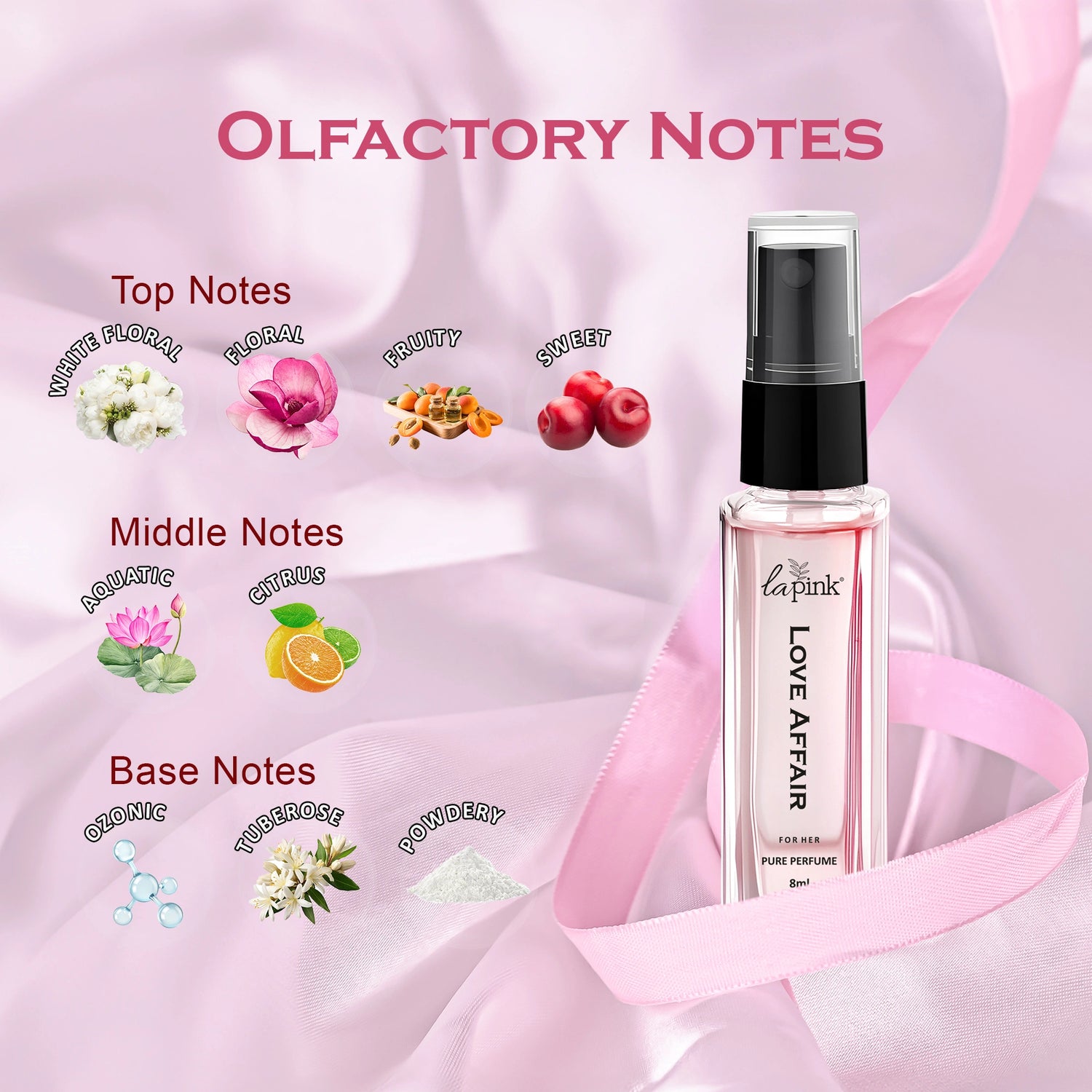 Love Affair French Luxury Pure Perfume for Women - 8ml