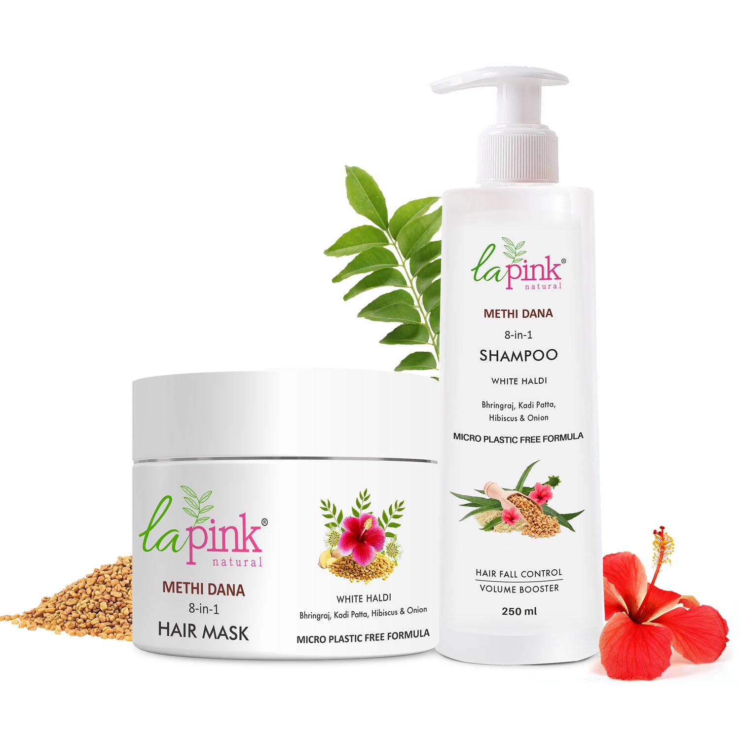 Methi Dana 8-in-1 Shampoo &amp; Hair Mask For Hair Growth Combo