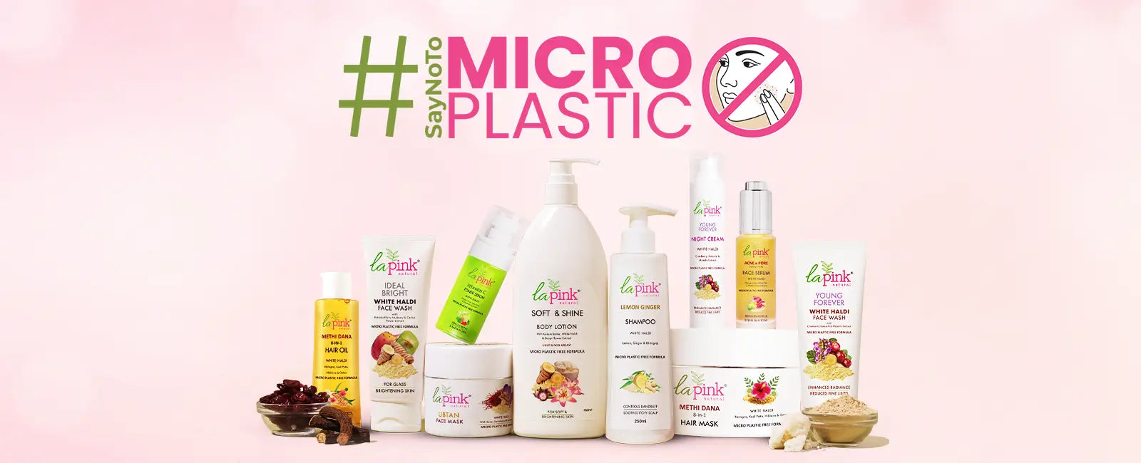 Microplastic-Free Banner - La Pink