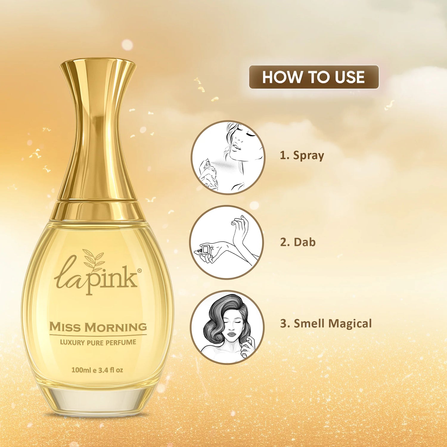 Miss Morning French Luxury Pure Perfume for Women - 100ml