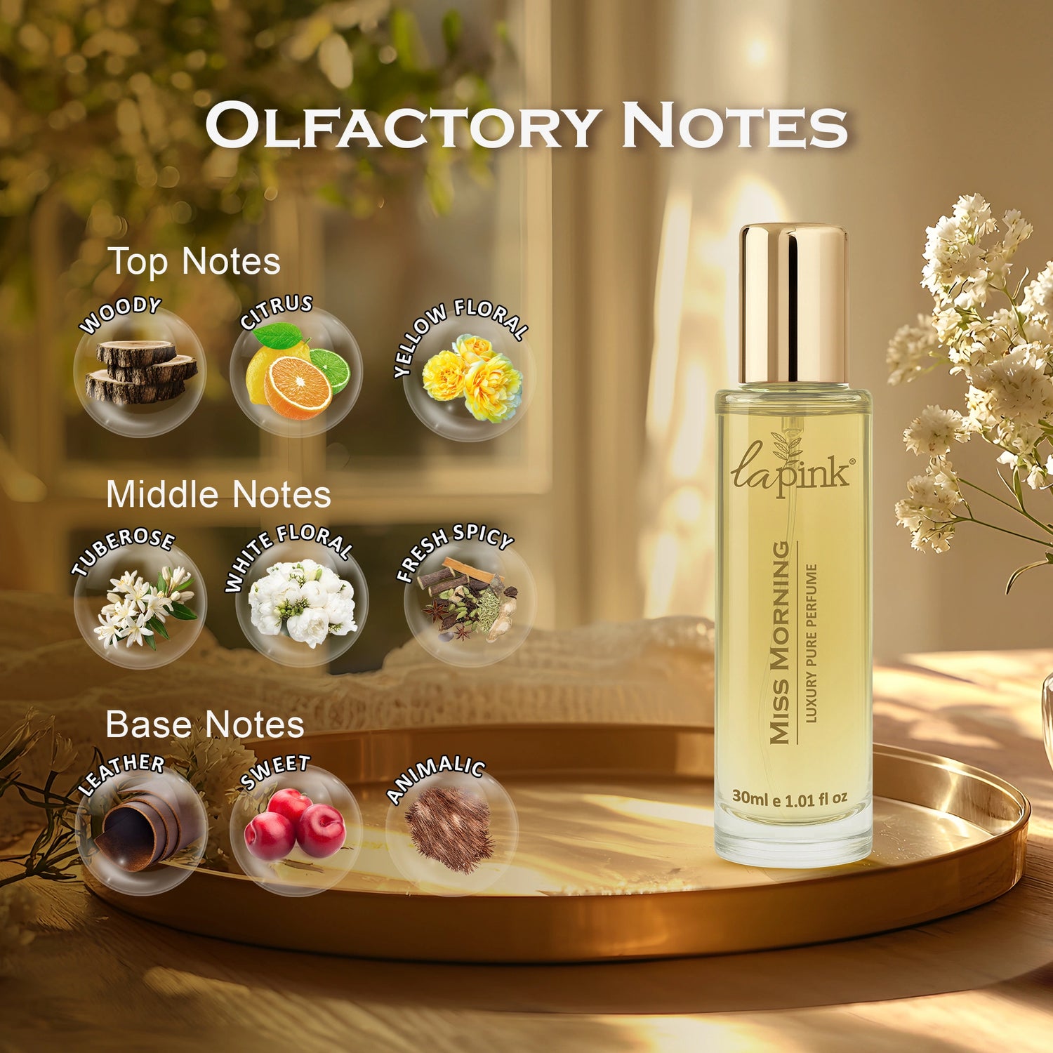 Perfume bottle labeled &