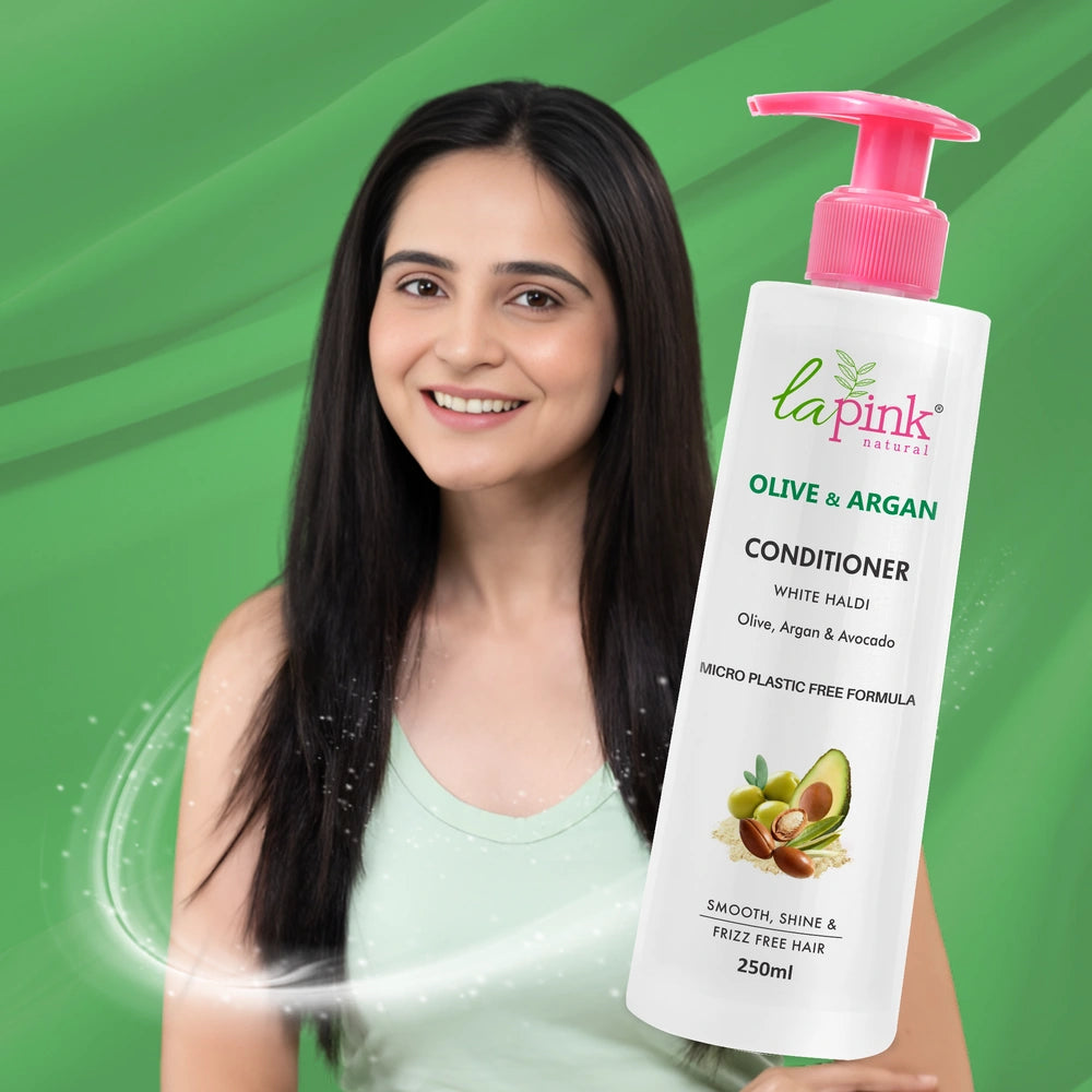 Best Conditioner for Frizzy Hair - La Pink Olive &amp; Argan Smoothening Conditioner