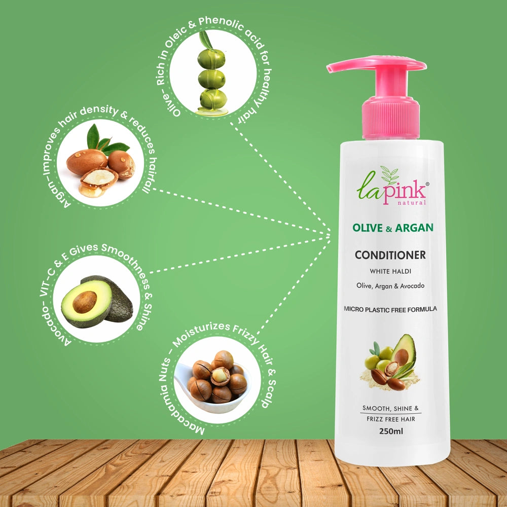 Best Conditioner for Frizzy Hair - La Pink Olive &amp; Argan Smoothening Conditioner