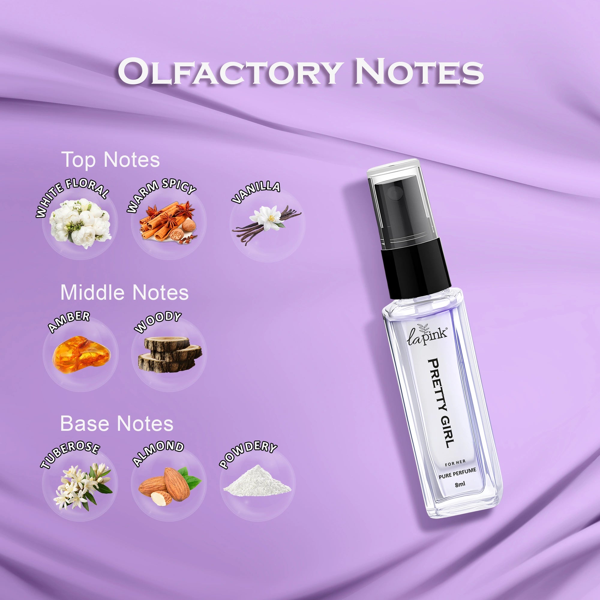 Pretty Girl French Luxury Pure Perfume for Women - 8ml