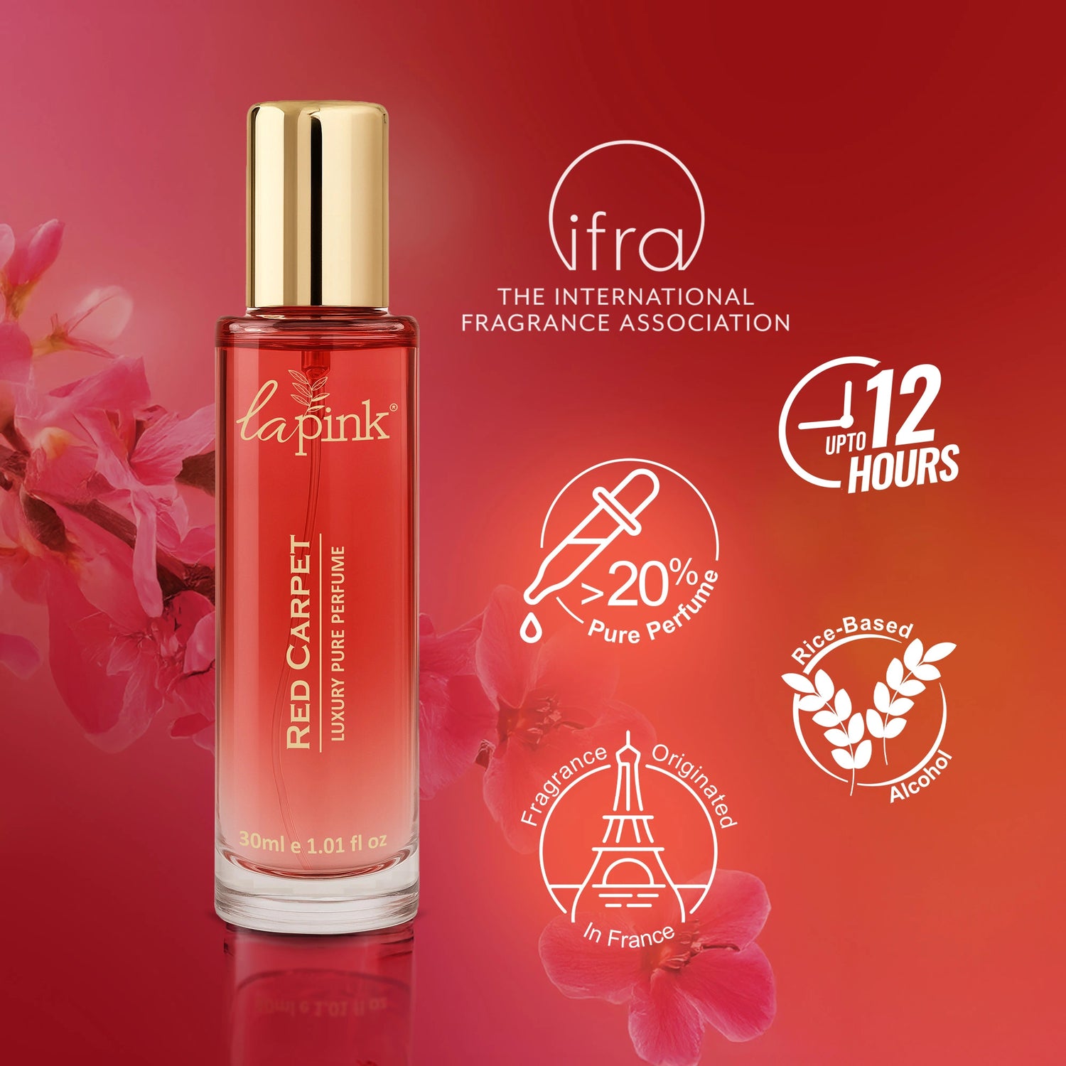 Perfume bottle with &