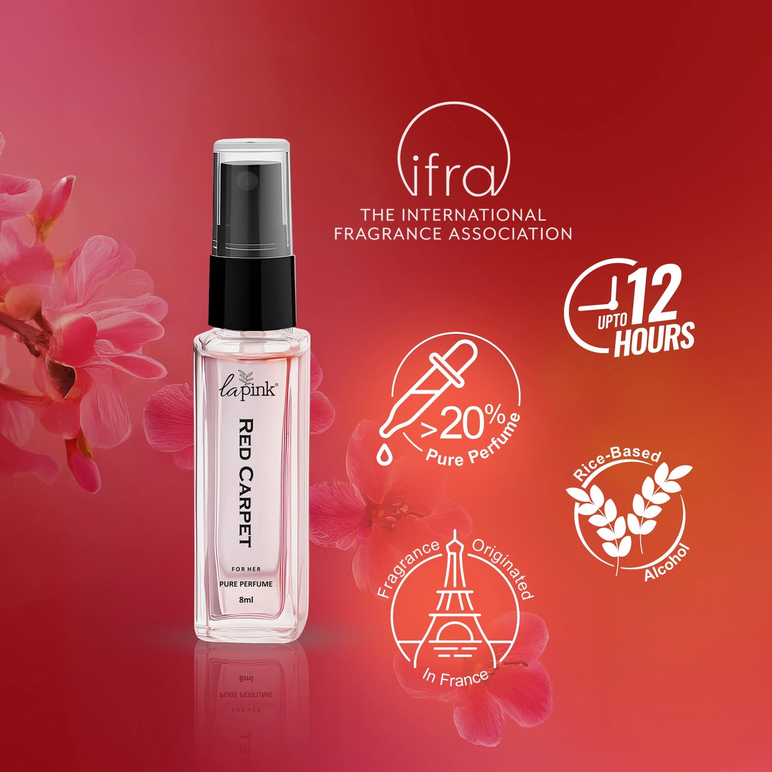 Red Carpet French Luxury Pure Perfume for Women - 8ml