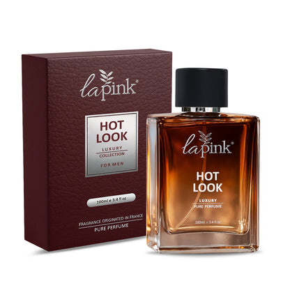 Lapink Hot Look perfume bottle and packaging on a white background