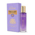 Purple perfume bottle with gold cap and &