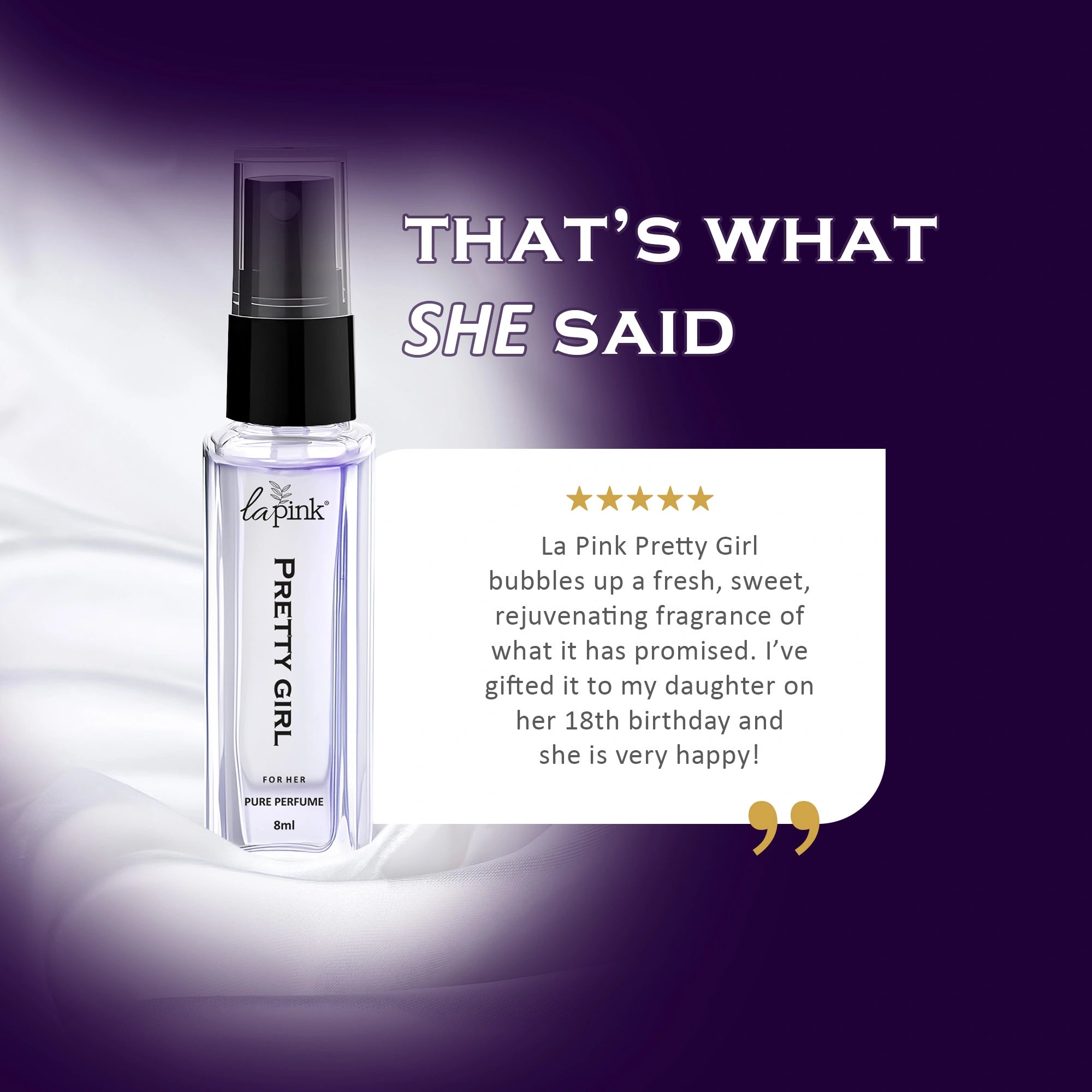 Pretty Girl French Luxury Pure Perfume for Women - 8ml