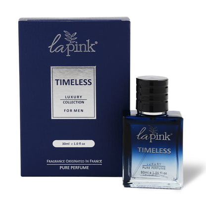 Lapink Timeless perfume bottle and packaging on a white background