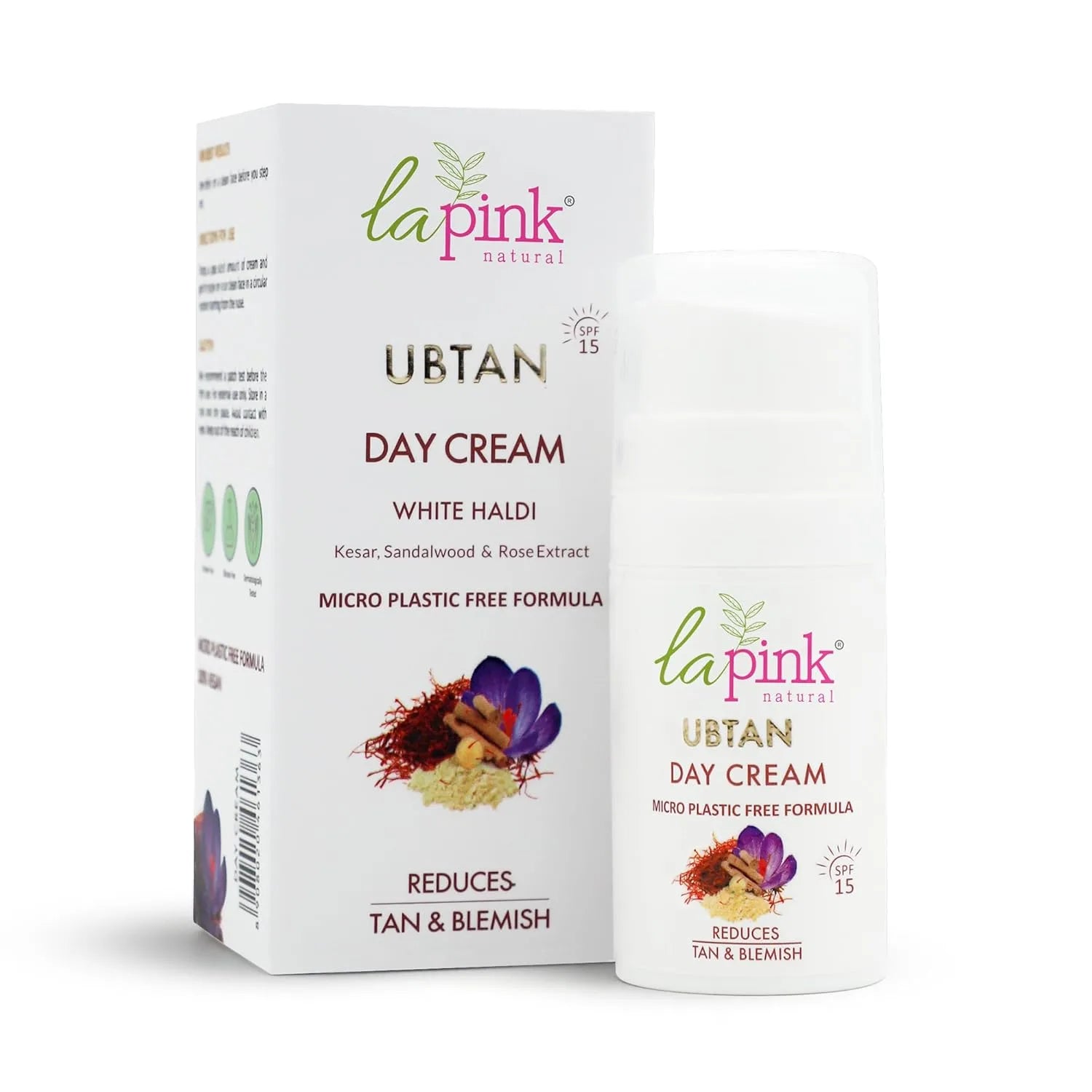 La Pink Ubtan Day Cream packaging on a white background